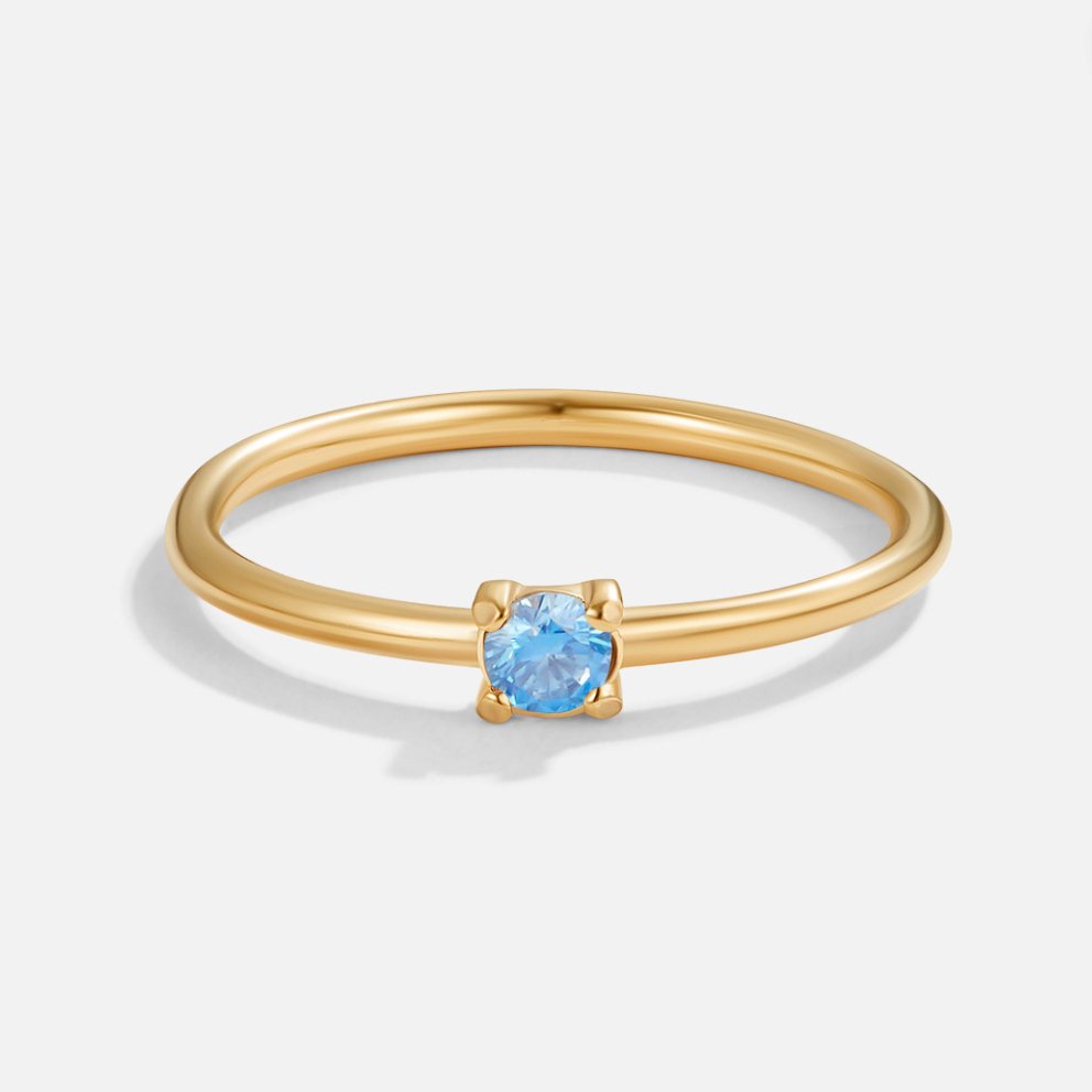 Birthstone 18K Gold Rings - Beautiful Earth Boutique