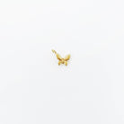 A delicate gold butterfly charm from LLUME Jewelry's Build a Charm Necklace collection is displayed on a plain white background—ideal for creating your own necklace or expanding your gold filled charm assortment.
