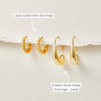 Classic Drop Hoop Earrings - Beautiful Earth Boutique
