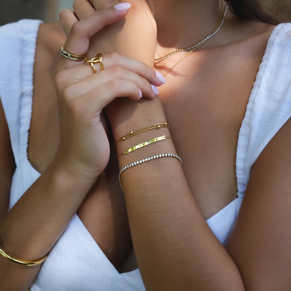 Cordelia Gold Tennis Bracelet - Beautiful Earth Boutique