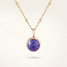 Birthstone Necklace, December | Tanzanite, 14K Gold