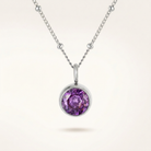 Birthstone Necklace, February | Amethyst, Silver