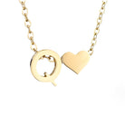 Forever Love & Letter Gold Necklace - Beautiful Earth Boutique