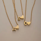 Forever Love & Letter Gold Necklace - Beautiful Earth Boutique