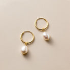 freshwater-pearl-bella-hoop-earrings - Beautiful Earth Boutique