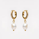 Freshwater Pearl Hoop Earrings