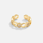 Gold & Crystal Honeycomb Ring - Beautiful Earth Boutique