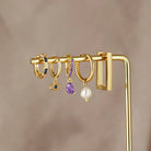 Gold Rectangle Hoop Earrings - Beautiful Earth Boutique