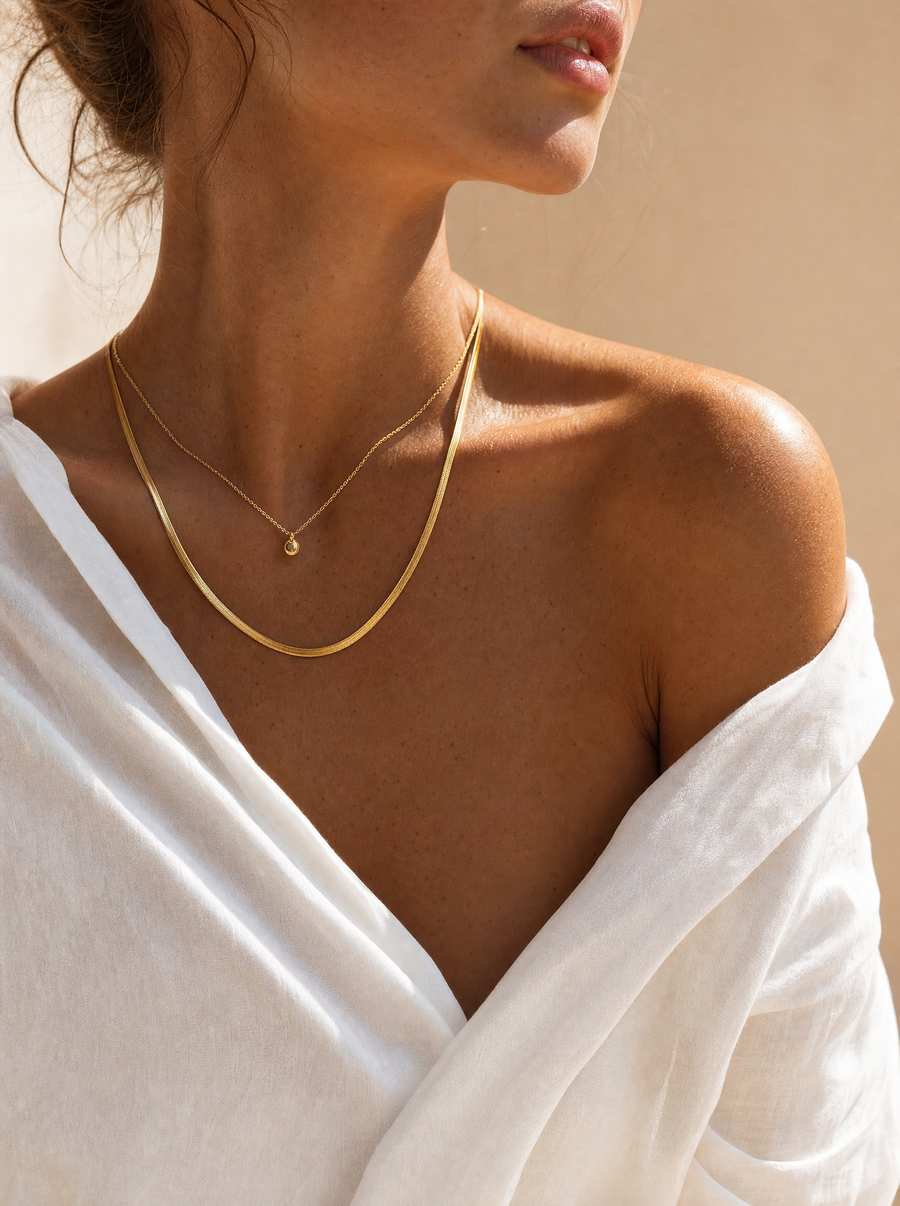 18K Gold Over Surgical Steel. No Green Skin.