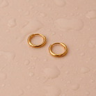 Tiny Huggie Hoops, Gold Color