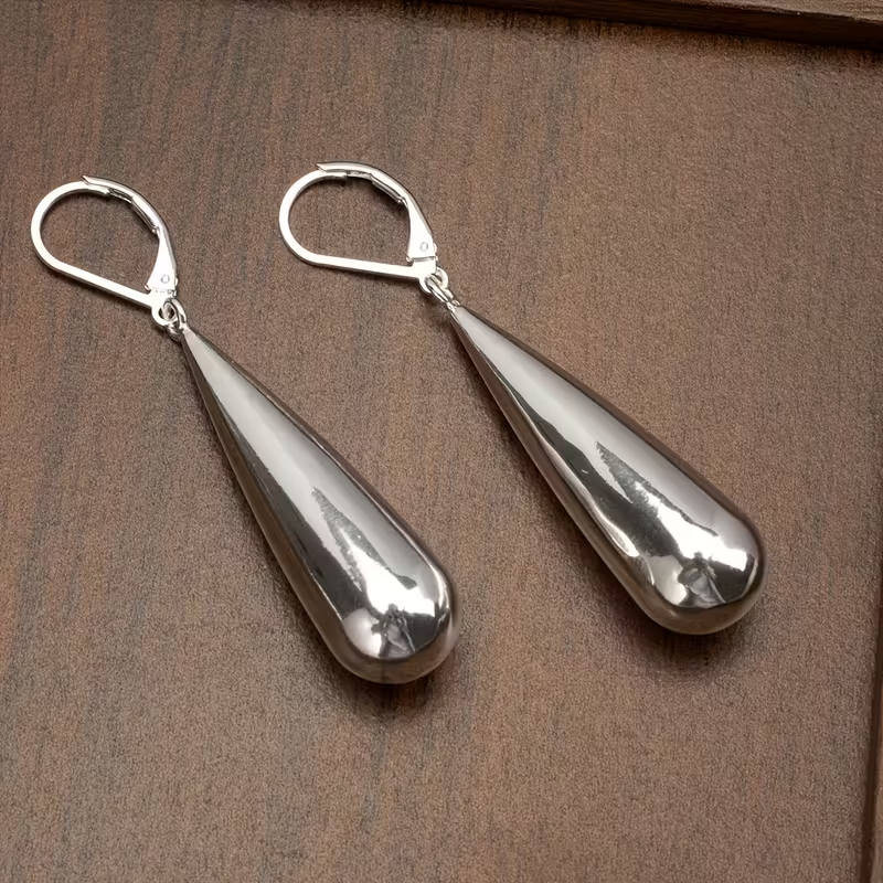 Golden Teardrop Dangle Earrings
