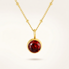 Birthstone Necklace, January | Garnet, 14K Gold