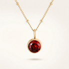 Birthstone Necklace, July | Ruby, 14K Gold