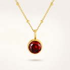 Birthstone Necklace, July | Ruby, Gold