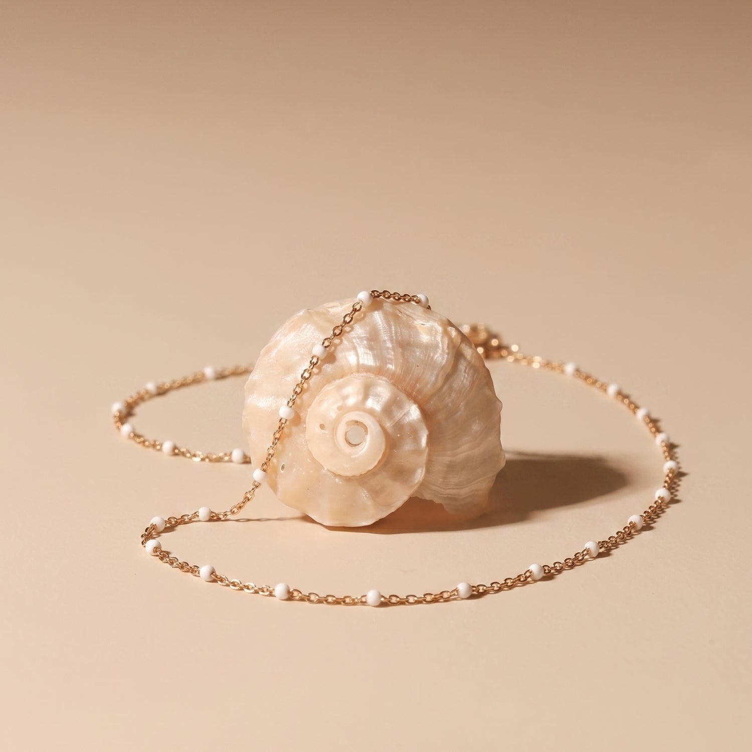 White Beaded Choker