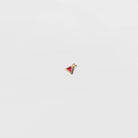 The LLUME Jewelry Build a Birthstone Necklace features a small gold-plated charm pendant with a red triangular center, displayed on a plain white background.