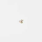 The Build a Birthstone Necklace by LLUME Jewelry features a small gold pendant with a clear gemstone on a plain white background, ideal as a delicate custom charm or birthstone necklace.
