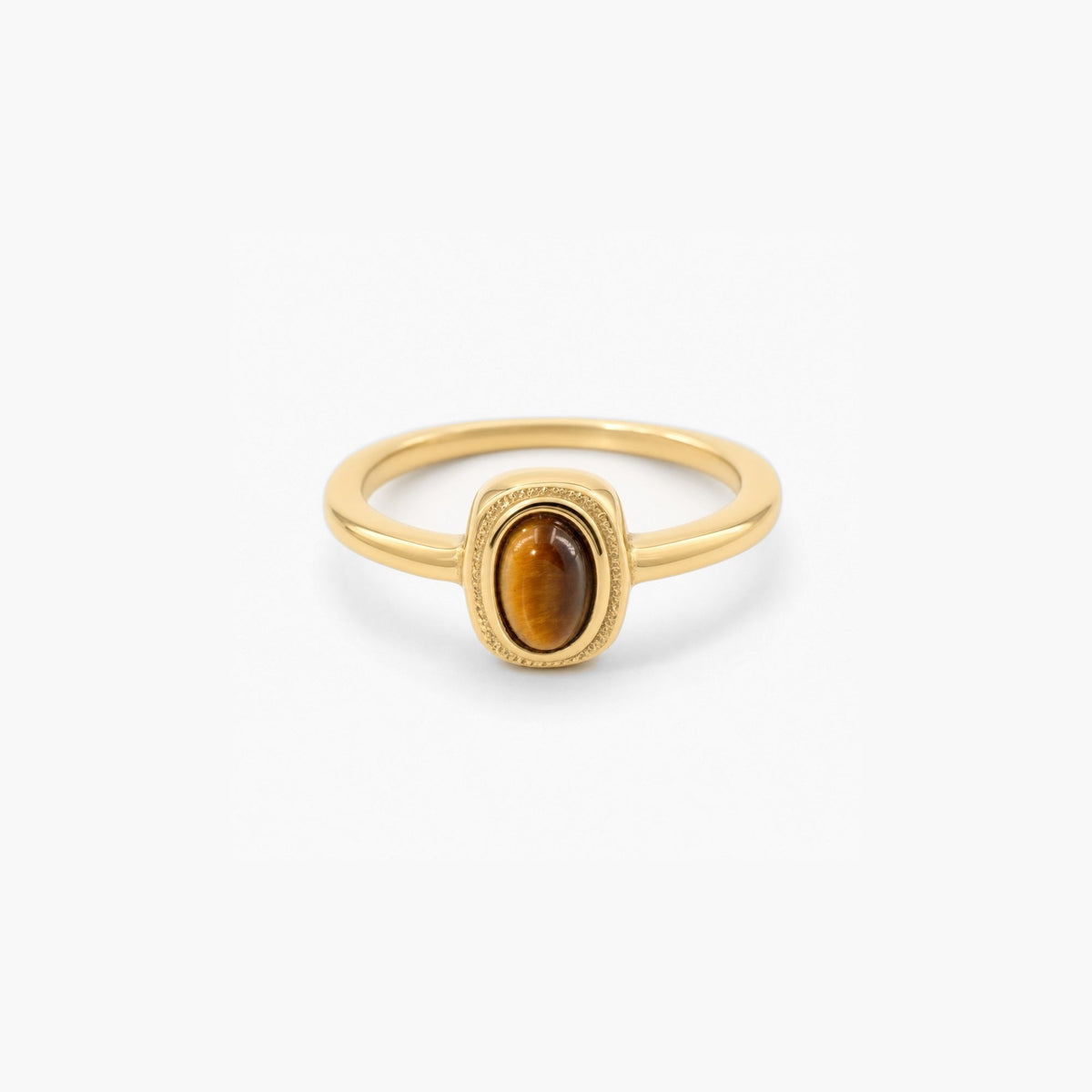 Minimal Tiger's Eye Ring