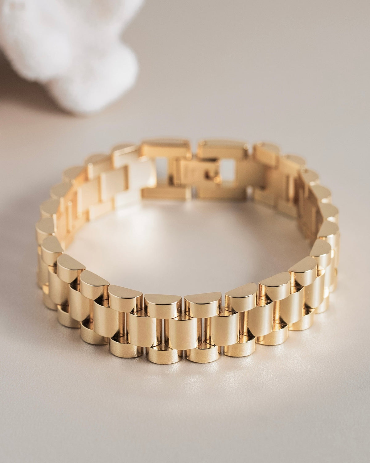Gold Montauk bracelet lifestyle product photo