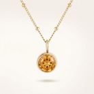 Birthstone Necklace, November | Citrine, 14K Gold