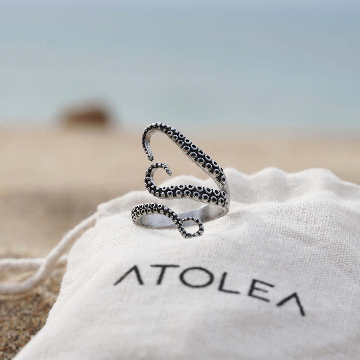 Octopus Ring, Silver color