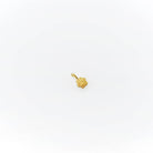 A small gold paw print pendant by LLUME Jewelry, ideal for personalizing your Build a Charm Necklace, shown on a plain white background.