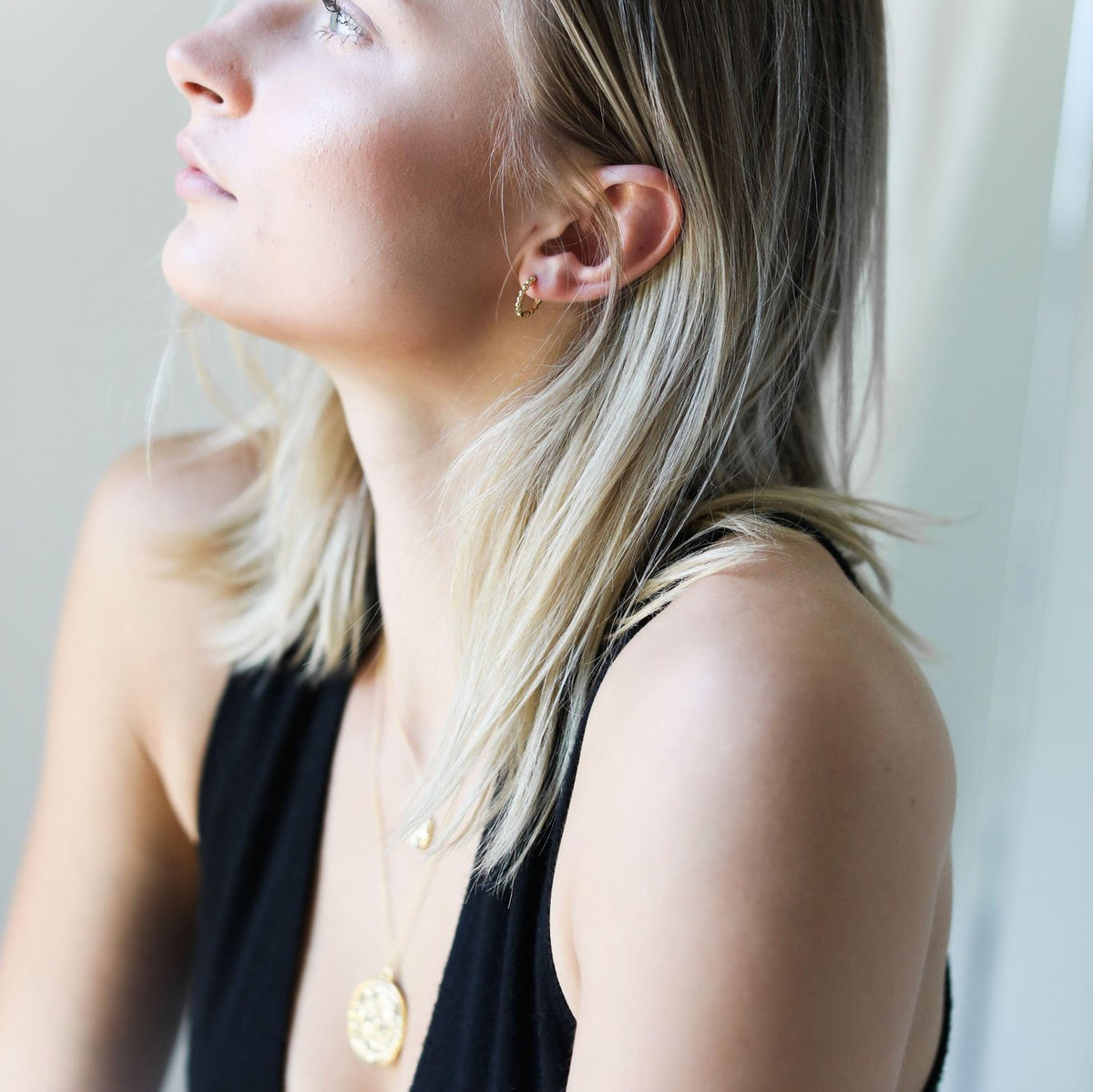 Prosecco Beaded Hoop - LLUME Jewelry