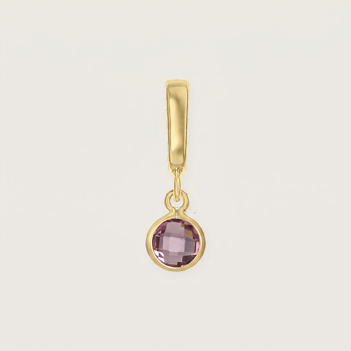 Feb - Amethyst birthstone charm