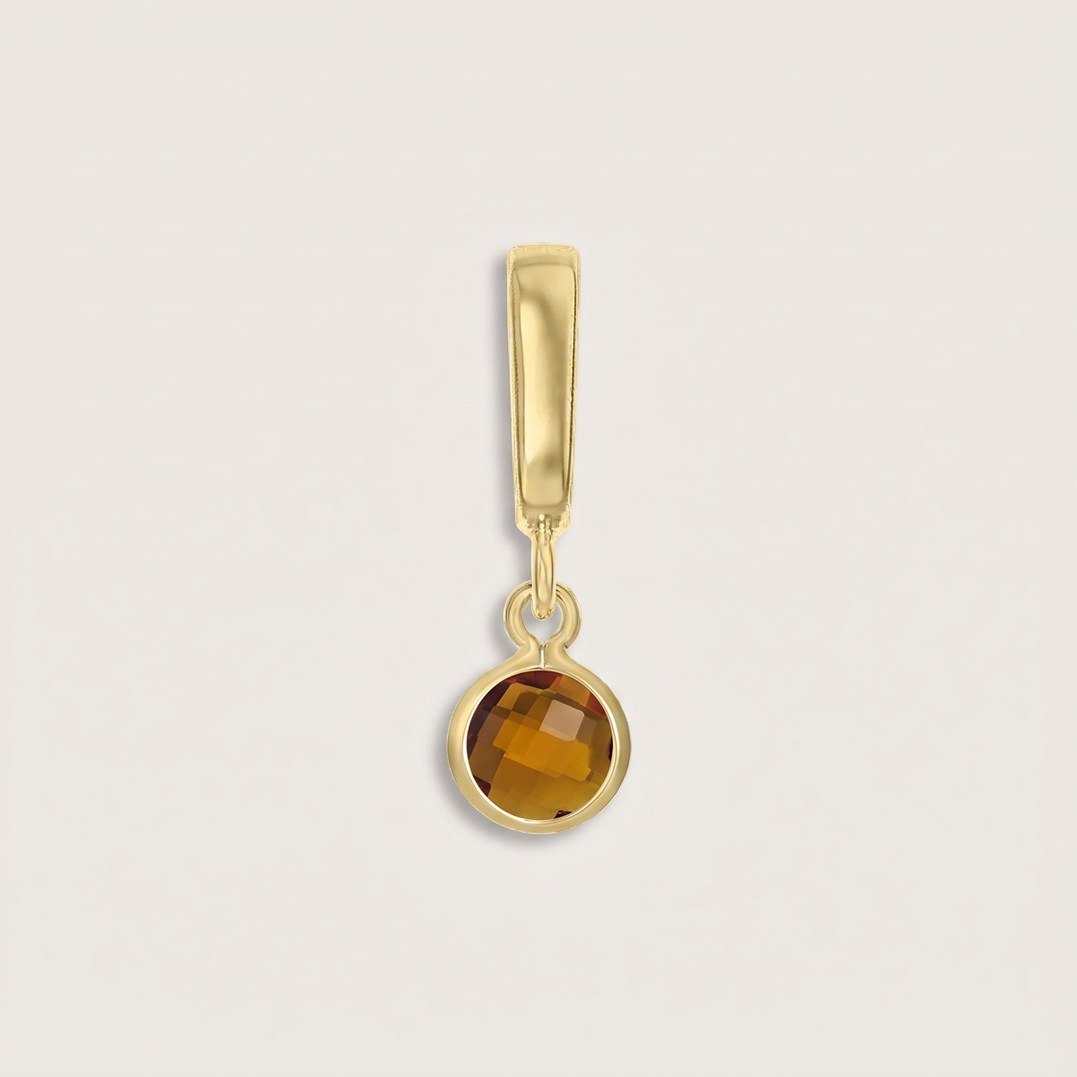 Nov - Citrine birthstone charm