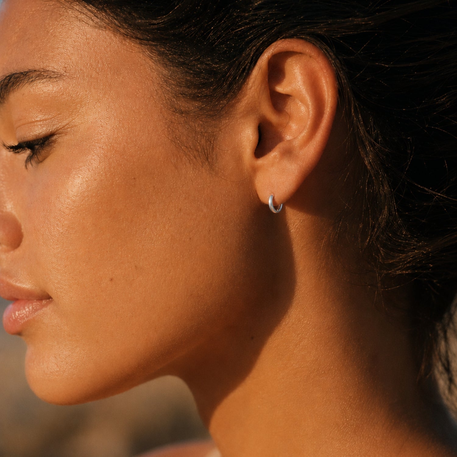 Tiny Huggie Hoops