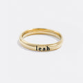 Tiny Stackable Name Ring, Gold / 4
