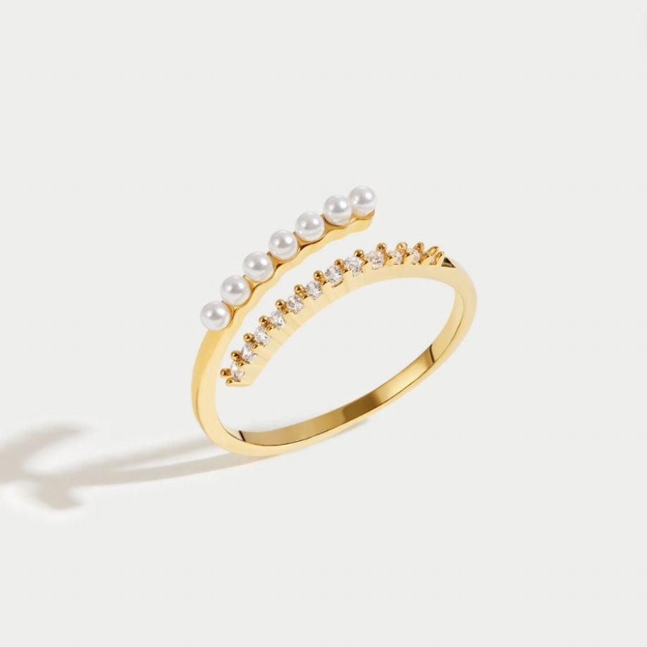 “Wrap Me” Pearl & Crystal Ring - Beautiful Earth Boutique